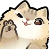 Стикер 19 💘 love cats - тяночки и котики