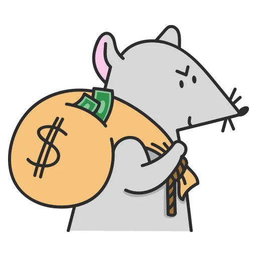 🤑 Стикер «Мистер Мышь» для Telegram