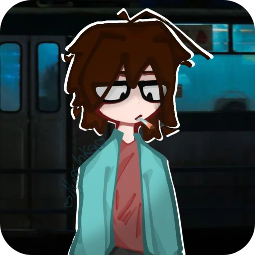 👓 Стикер «Mr Nyawka» для Telegram