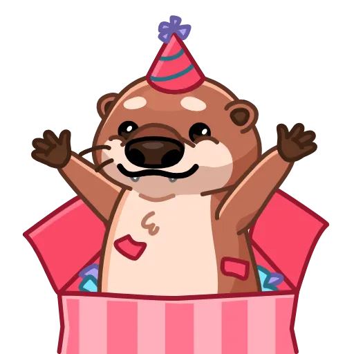 🥳 Стикер «Hotter Otter» для Telegram