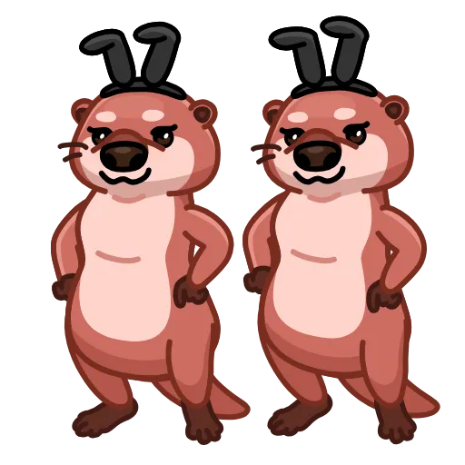 👯‍♀️ Стикер «Hotter Otter» для Telegram