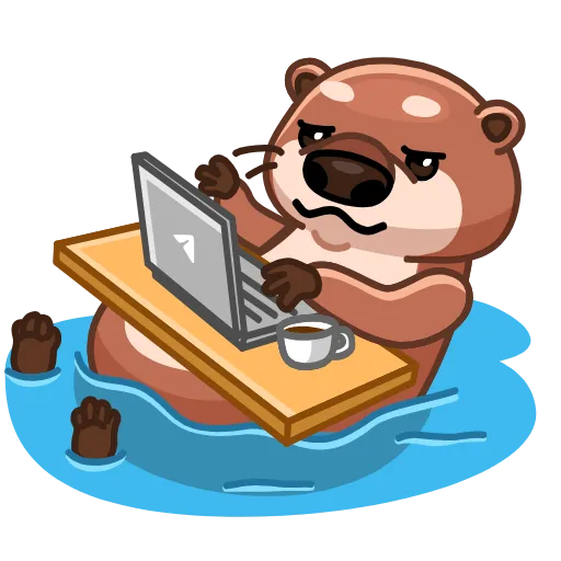 🧑‍💻 Стикер «Hotter Otter» для Telegram