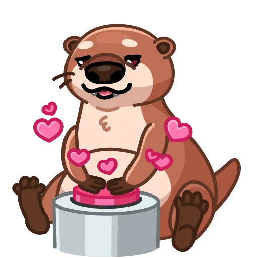 😍 Стикер «Hotter Otter» для Telegram