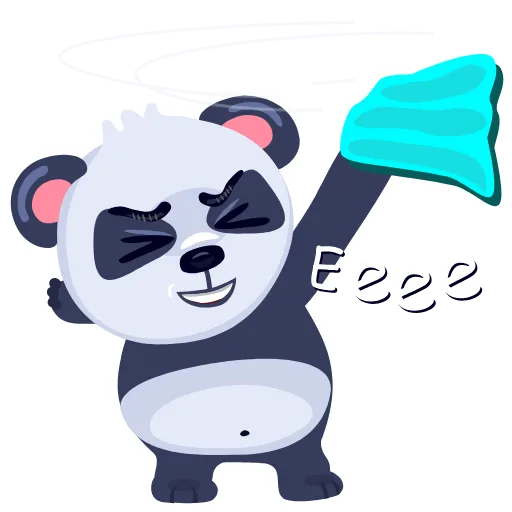 🥳 Стикер «Panda Amanda» для Telegram