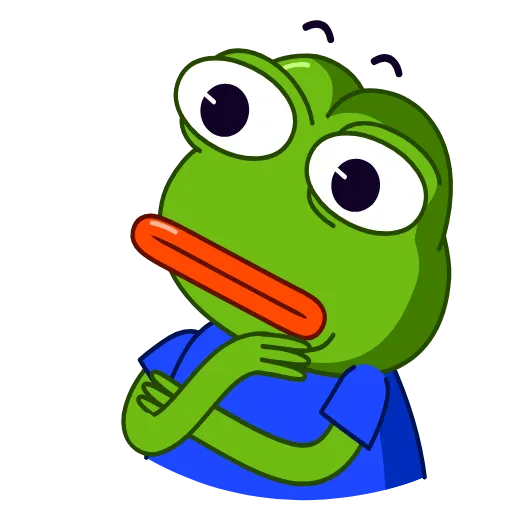 Стикер 19 😏 Mr. Pepe Emoji