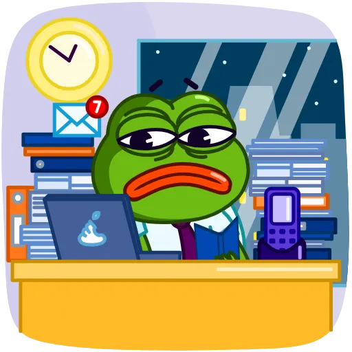 Стикер 15 😏 Mr. Pepe Emoji
