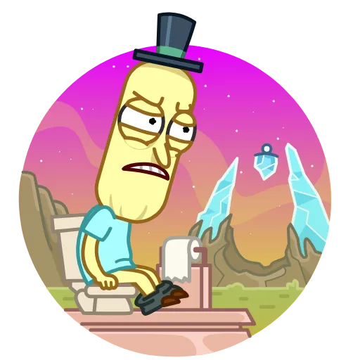 😖 Стикер «Poopybutthole» для Telegram