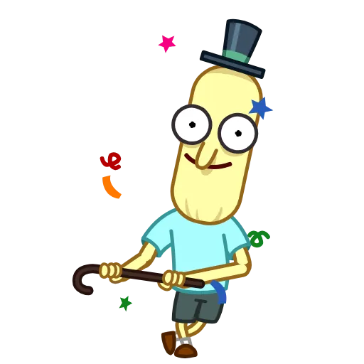 🥳 Стикер «Poopybutthole» для Telegram