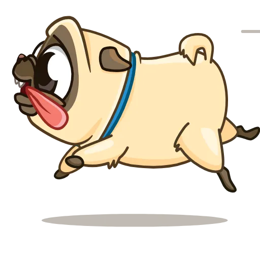 🏃‍♀️ Стикер «Mr. Pug» для Telegram