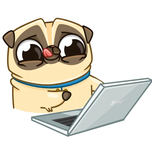 👨‍💻 Стикер «Mr. Pug» для Telegram