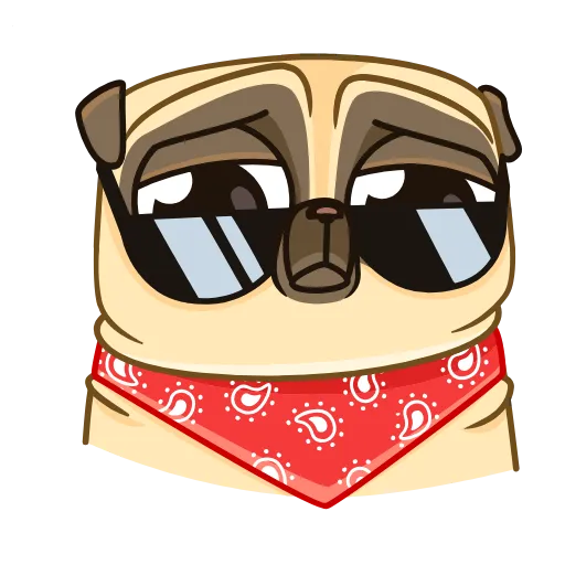 😎 Стикер «Mr. Pug» для Telegram
