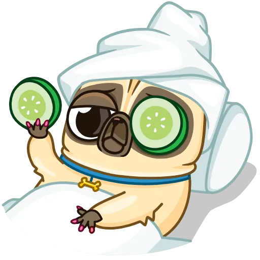💆‍♂️ Стикер «Mr. Pug» для Telegram