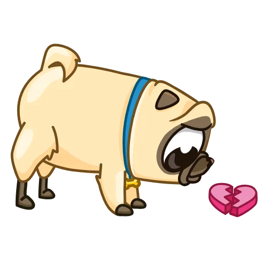 💔 Стикер «Mr. Pug» для Telegram