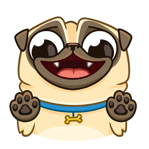 😘 Стикер «Mr. Pug» для Telegram