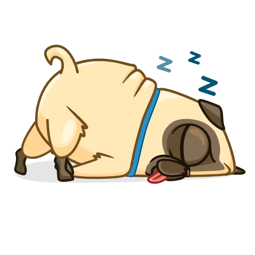 🛌 Стикер «Mr. Pug» для Telegram