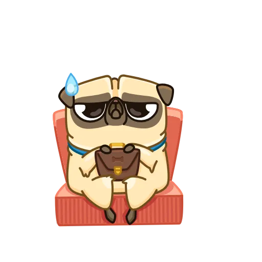 🚌 Стикер «Mr. Pug» для Telegram
