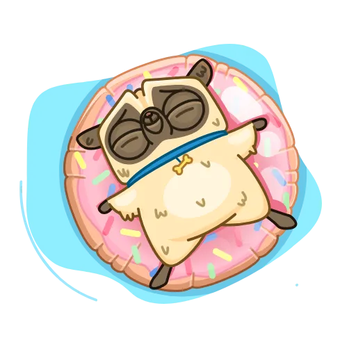 🏊‍♂️ Стикер «Mr. Pug» для Telegram