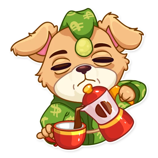 ☕ Стикер «Mr. Pup» для Telegram