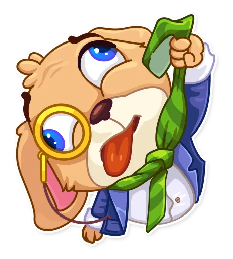 😵 Стикер «Mr. Pup» для Telegram