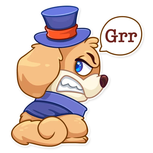 😠 Стикер «Mr. Pup» для Telegram