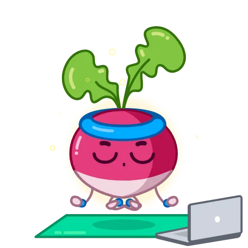 🧘‍♂️ Стикер «Radical Radish» для Telegram