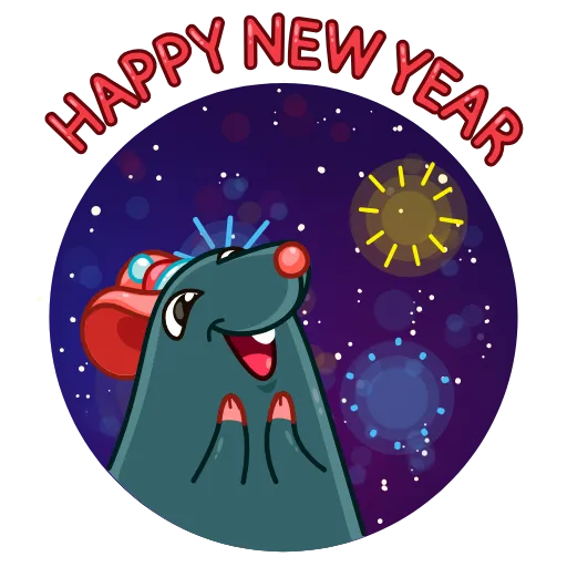 🎄 Стикер «Mr Rat» для Telegram