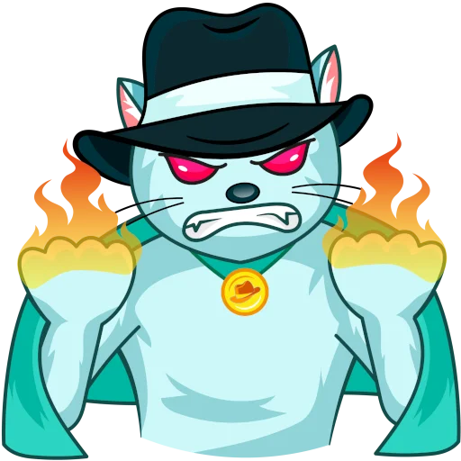 😡 Стикер «Mrrr. Cat - BlackHat Coin (BLKC)» для Telegram