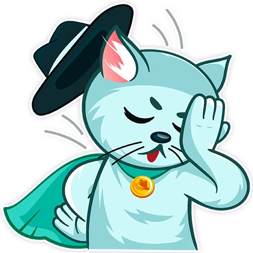 🤦‍♂️ Стикер «Mrrr. Cat - BlackHat Coin (BLKC)» для Telegram