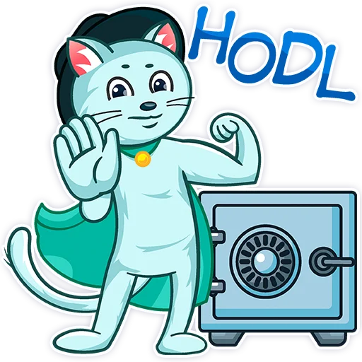 💪 Стикер «Mrrr. Cat - BlackHat Coin (BLKC)» для Telegram