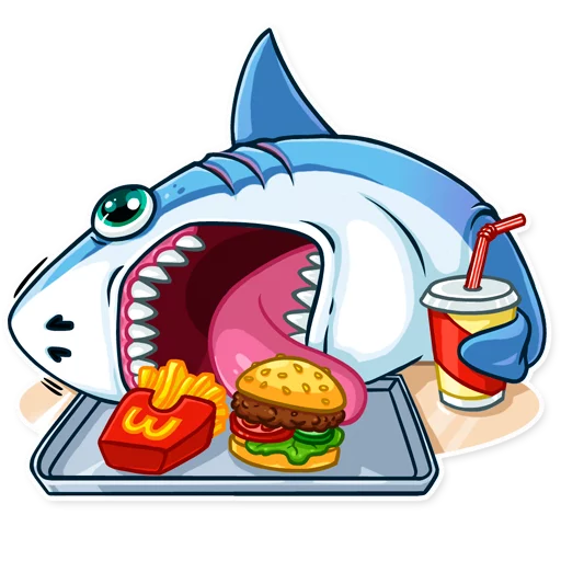 🍔 Стикер «Its a Shark» для Telegram