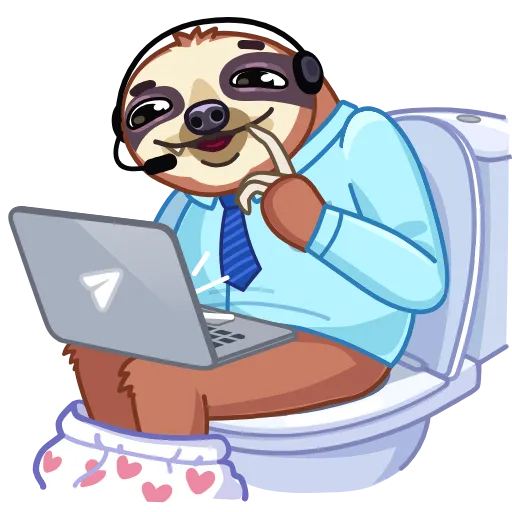 ☝️ Стикер «Sloth» для Telegram