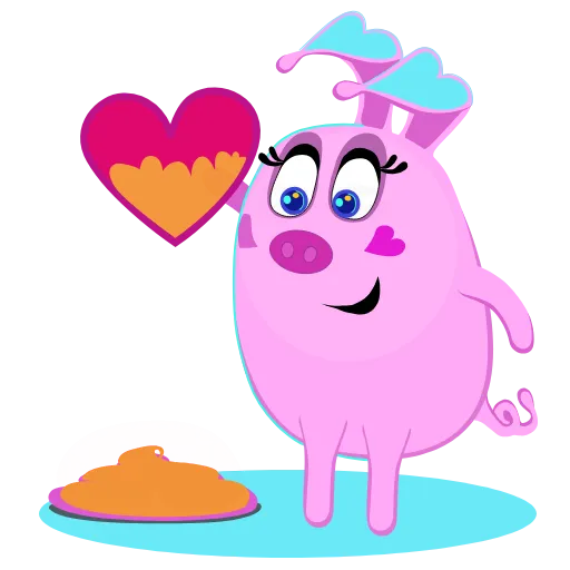 Стикерпак Mrs Pigs для Telegram