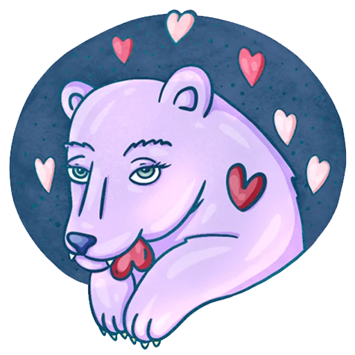 😍 Стикер «Mrs. Purple» для Telegram