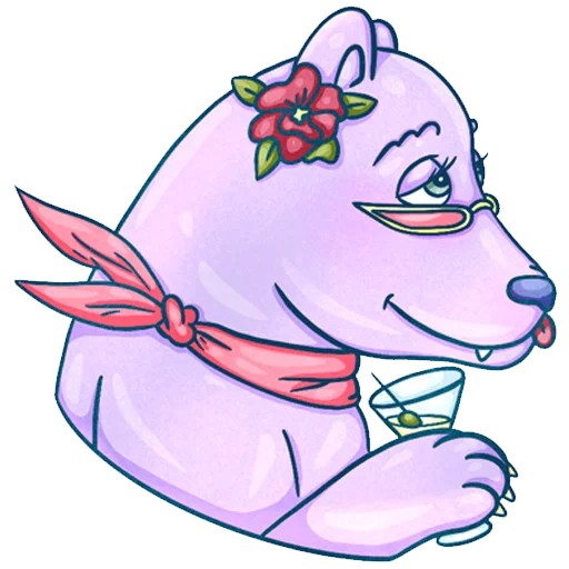 🥂 Стикер «Mrs. Purple» для Telegram