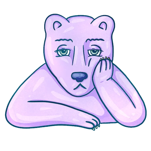 😕 Стикер «Mrs. Purple» для Telegram