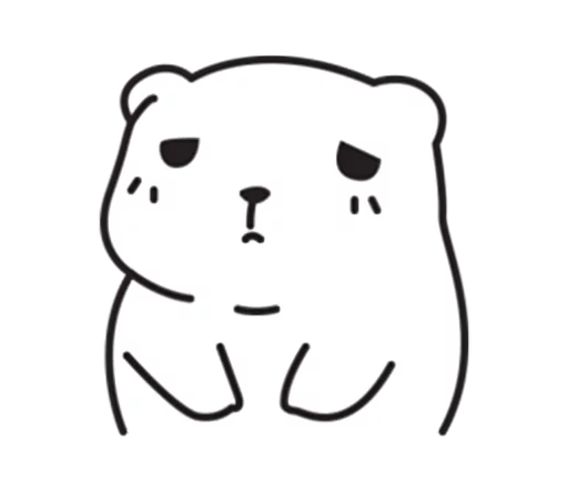 🙁 Стикер «Mu Bear» для Telegram