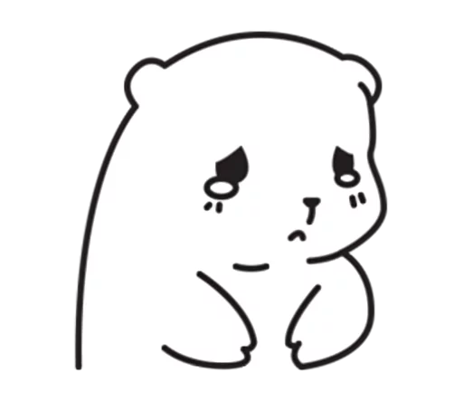 😢 Стикер «Mu Bear» для Telegram