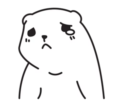 😢 Стикер «Mu Bear» для Telegram