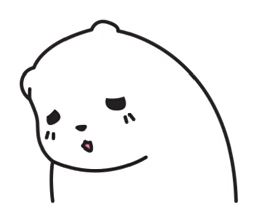 😔 Стикер «Mu Bear» для Telegram