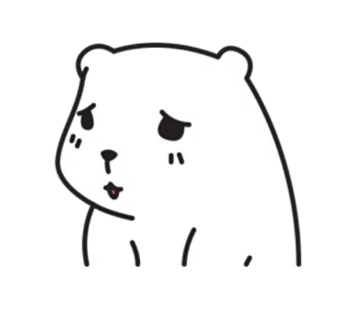😔 Стикер «Mu Bear» для Telegram