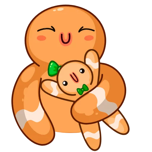 🤗 Стикер «Gingerbread Man» для Telegram