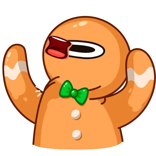 😱 Стикер «Gingerbread Man» для Telegram
