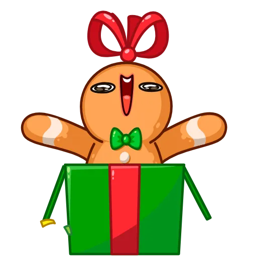 🎁 Стикер «Gingerbread Man» для Telegram