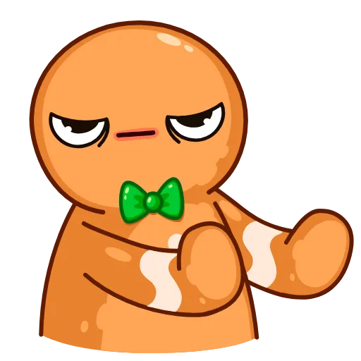 🙅‍♂️ Стикер «Gingerbread Man» для Telegram