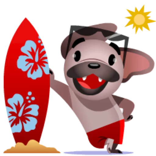 🏄 Стикер «Mugsy» для Telegram