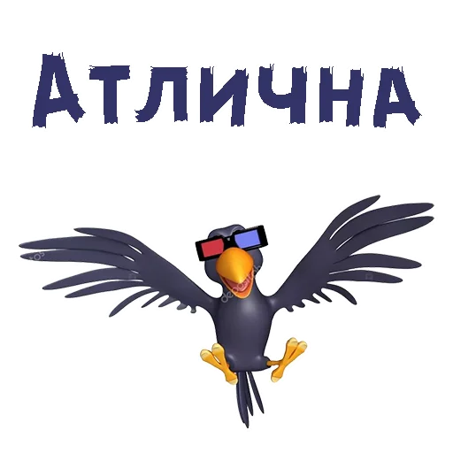 👻 Стикер «МультВорона» для Telegram
