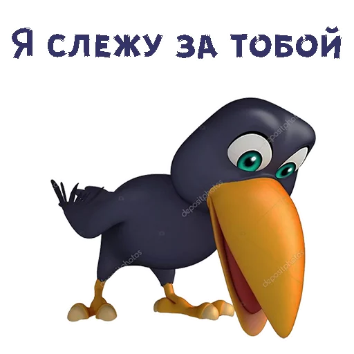 👀 Стикер «МультВорона» для Telegram