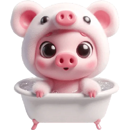 🛀 Стикер «Свинюшки медведи» для Telegram
