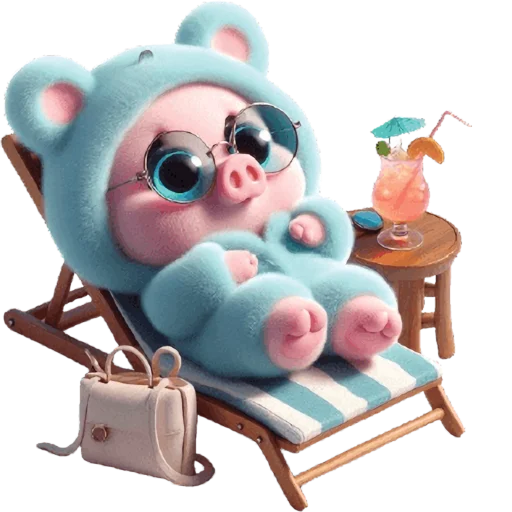🏖 Стикер «Свинюшки медведи» для Telegram