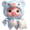 🥱 Эмодзи «Свинюшки медведи» для Telegram